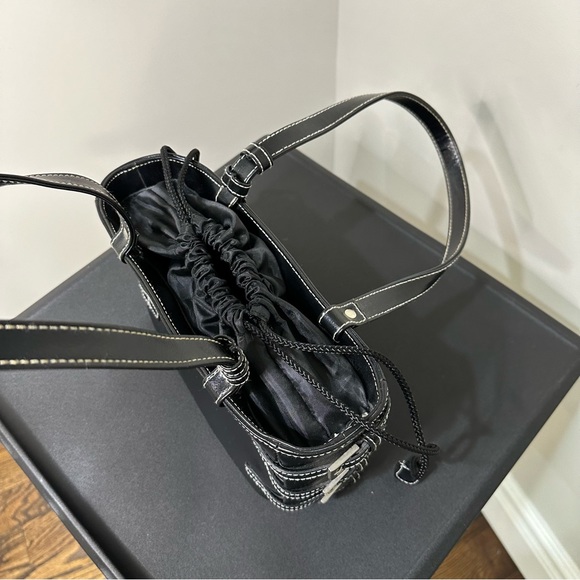 Y2K Black Shoulder Bag with buckle straps on each side - Picture 8 of 10